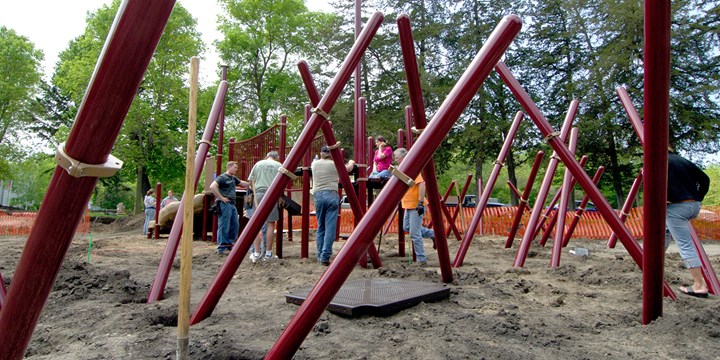社区游乐场的建造