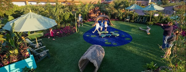 景观结构在EPCOT®国际花卉和花园节提供自然游戏环境